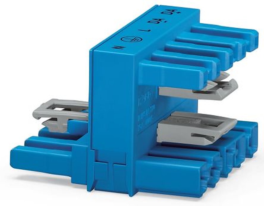 WAGO 770 Series Cable Distribution Connector Female/Male Cage Clamp, 5-Pole, 25A, 3-Way, IP20