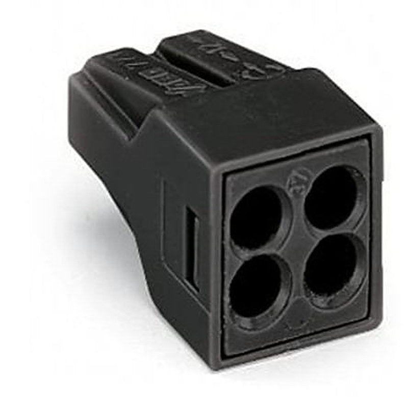 WAGO 773 Series Junction Box Connector, 4-Way, 14AWG, 18 AWG Wire, 24A Push-in