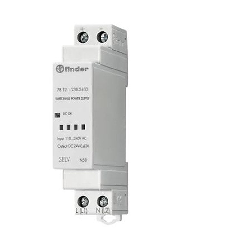 Finder 78 Switched Mode Power Supply DIN Rail Power Supply 256V ac AC Input 24V, 500 mA Output 12 W