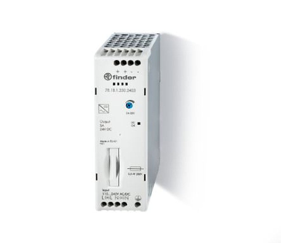 Finder Switching Power Supply, 781B12302403 24V dc, 110 W, Input 120V ac to 240V ac