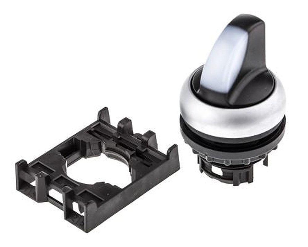 Eaton RMQ-Titan Series 2 Position Illuminated Selector Switch Head, 22 mm Cutout, White Handle, IP66