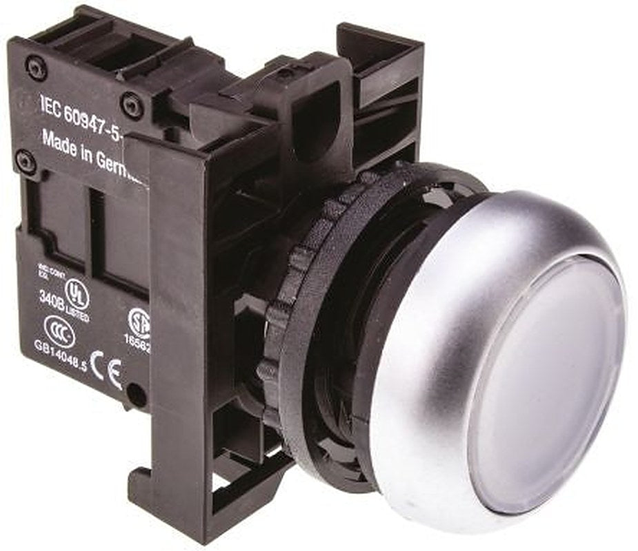 Eaton RMQ Titan M22 Series White Momentary Push Button Head, 22 mm Cutout, IP69K