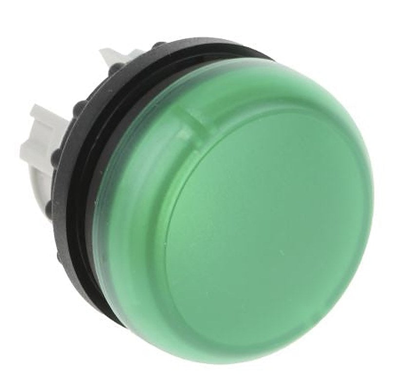Eaton, RMQ Titan M22, Flush, Rear, Surface Mount Green LED Indicator, 22 mm Cutout, IP69K, Round, 12 V, 30V ac/dc