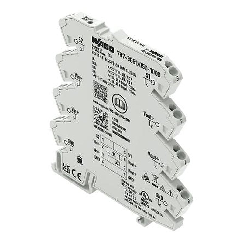 WAGO 857 Electronic Circuit Breaker 0.5A 24V, DIN Rail