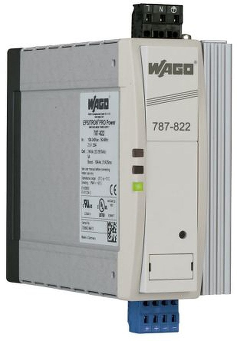 WAGO 787 Switched Mode Power Supply DIN Rail Power Supply 264V ac AC Input 24V dc, 5 A Output DC 120 W
