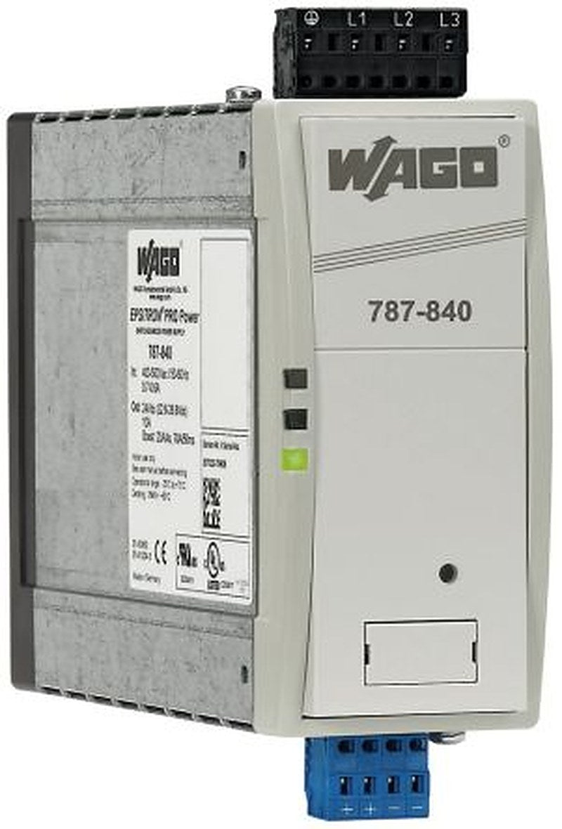 WAGO 787 Switched Mode Power Supply DIN Rail Power Supply 550V ac AC Input 24V dc, 10 A Output DC 240 W