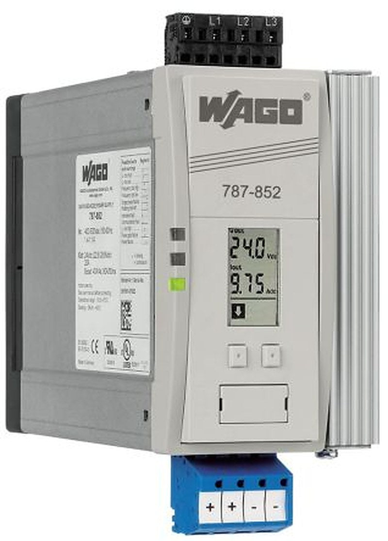WAGO 787 Switched Mode Power Supply DIN Rail Power Supply 550V ac AC Input 24V dc, 20 A Output DC 480 W