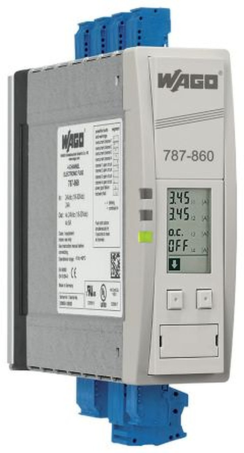 WAGO 787 Electronic Circuit Breaker 6A, 4 channels, DIN Rail