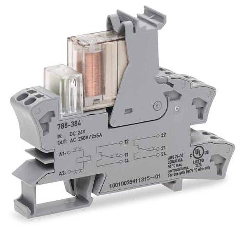 WAGO 788 Series Safety Relay, DIN Rail, 24V dc Coil