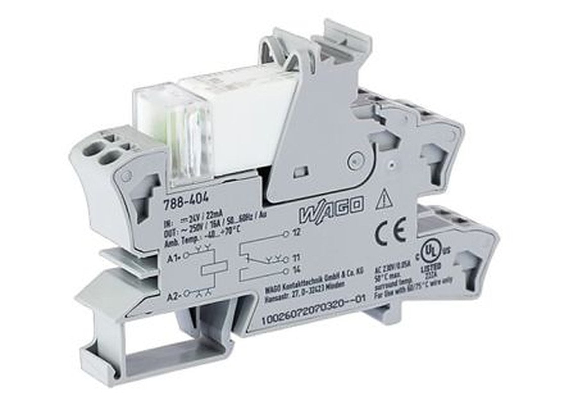 WAGO 788 Series Relay Module, DIN Rail, 24V dc Coil, SPDT, 19mA