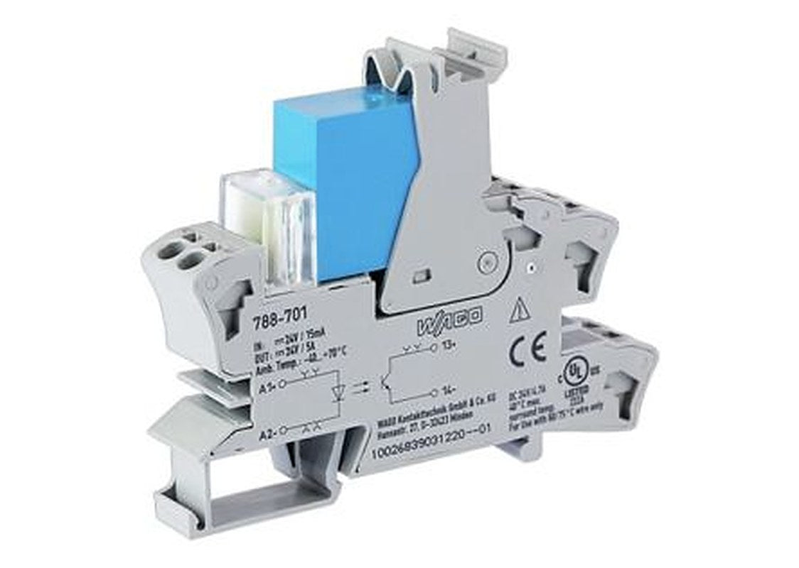 WAGO 857 Series Solid State Relay, 5 A Load, DIN Rail Mount, 30 V ac/dc Load, 30V ac/dc Control