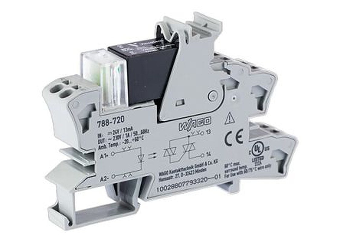 WAGO 857 Series Solid State Relay, 1 A Load, DIN Rail Mount, 240 V ac/dc Load, 60V Control