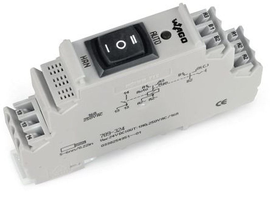 WAGO 789 Series Relay Module, DIN Rail, 24V dc Coil, 19mA