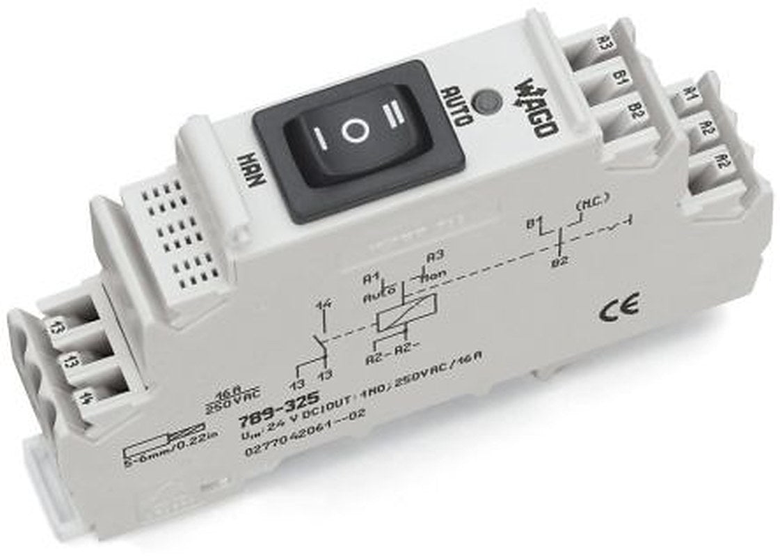 WAGO 789 Series Relay Module, DIN Rail, 24V dc Coil, 19mA