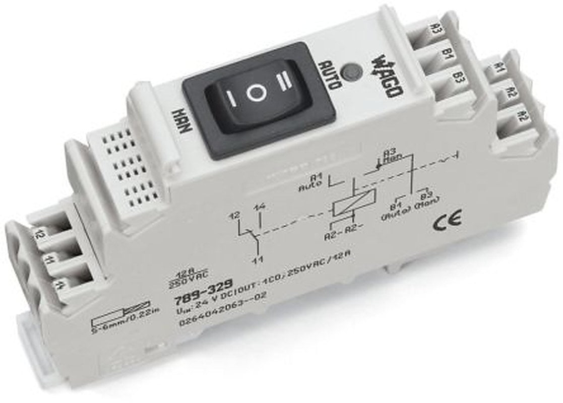 WAGO 789 Series Relay Module, DIN Rail, 24V dc Coil, SPDT, 19mA