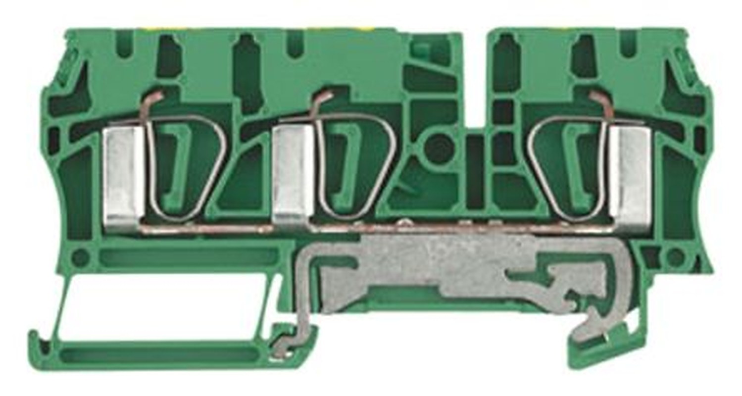 Weidmüller 7904170000 Z Series PE Terminal Green, Yellow, 4mm², 1-Level, Clamp