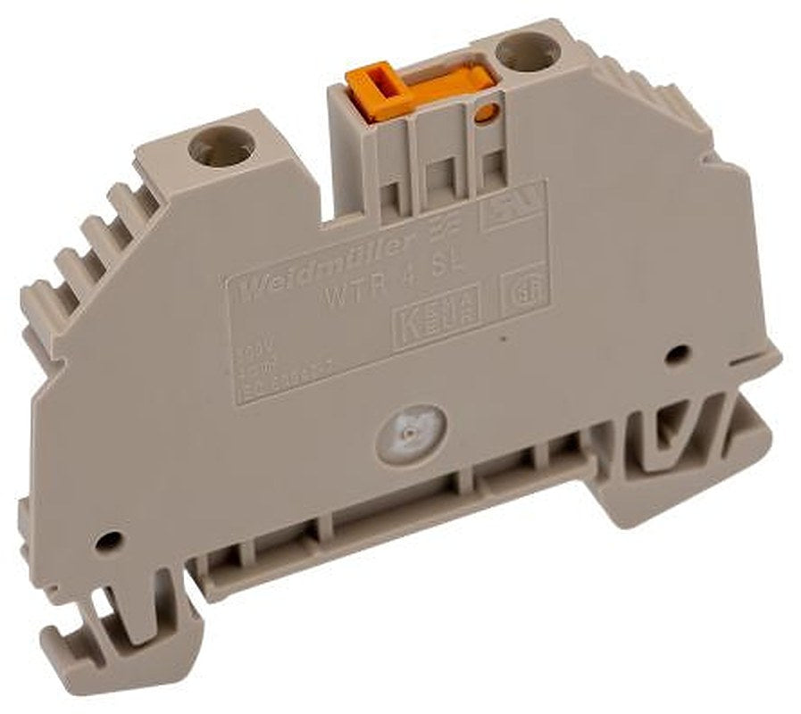 Weidmüller 7910270000 W Series Feed Through Terminal Block Dark Beige, 6mm², 1-Level, Screw