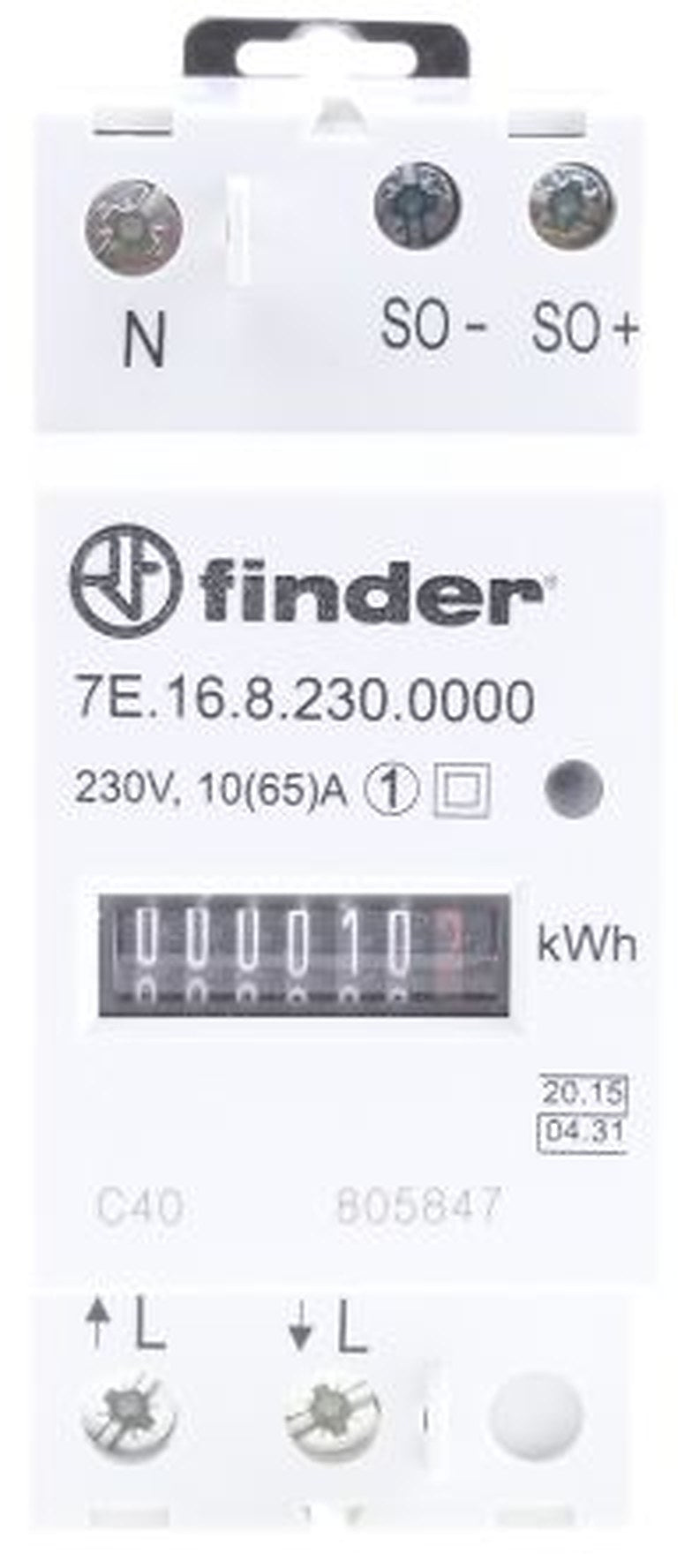 Finder 1 Phase Mechanical Energy Meter