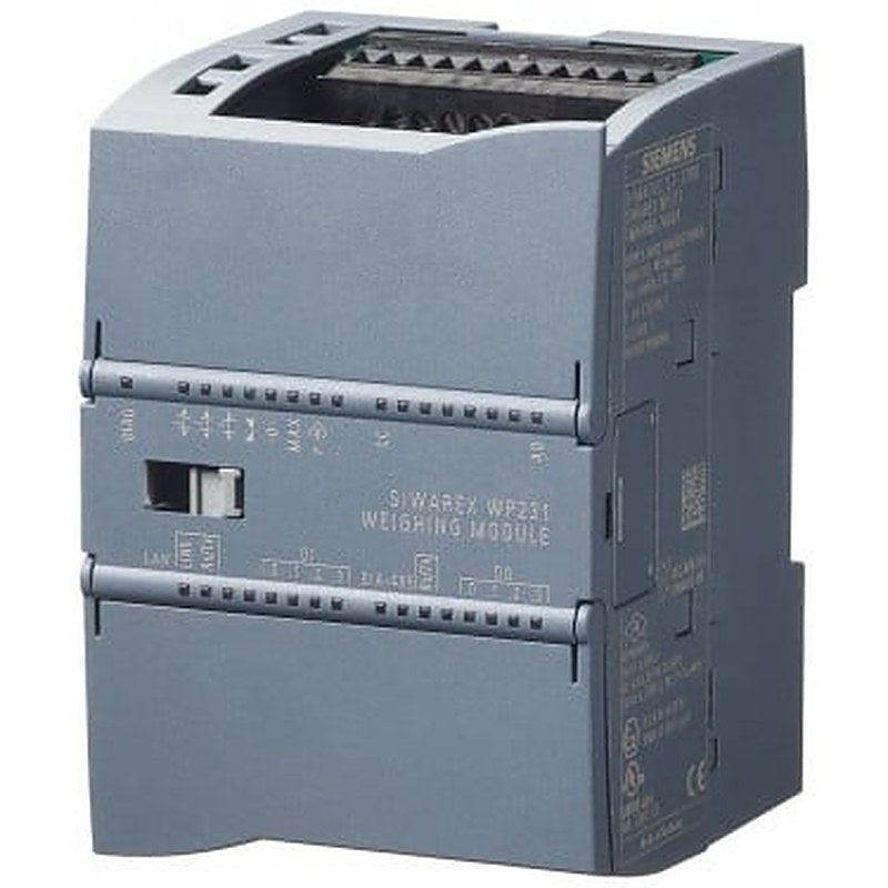 SIWAREX WP231 calibratable weighing electronic (1 channel) for strain gauge load cells / full bridges (1-4 mV/V) for SIMATIC S7-1200 or stand alone, RS485 and Ethernet-Interface, onboard I/O: 4 DI / 4 DO, 1 AO (0/4...20mA), attention: for calibratable applications please follow the local laws applying in the country of verification! Detailed load cell diagnostics possible with digital junction box SIWAREX DB (7MH5001-0AD20 or 7MH5001-0AD01).