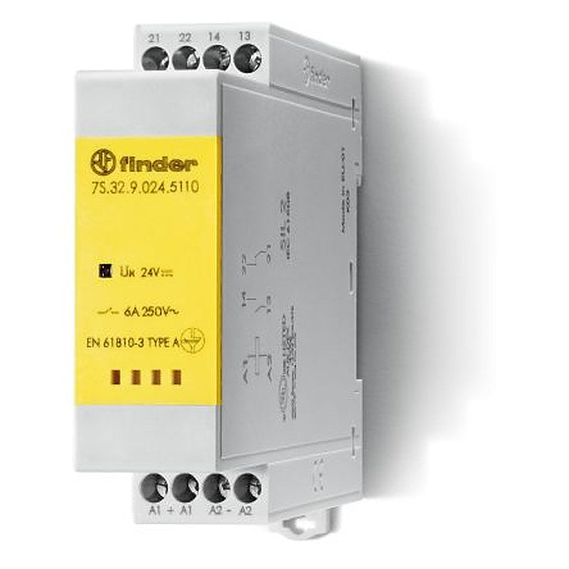 Finder DIN Rail Force Guided Relay, 12V dc, 24 V dc Coil Voltage, 2-Pole
