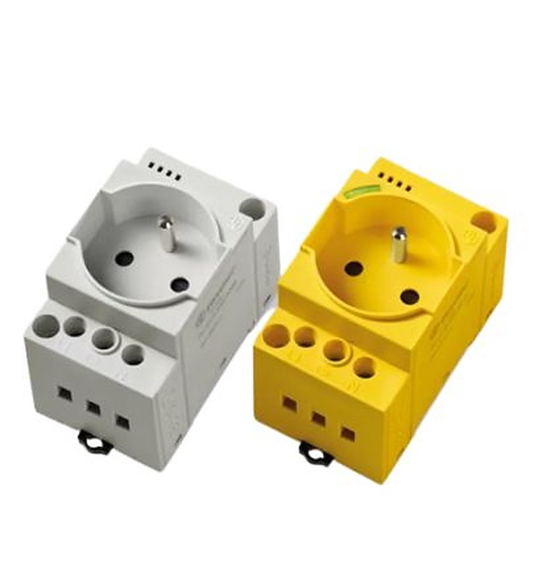 Finder 7U Yellow, Grey Power Socket, 16A