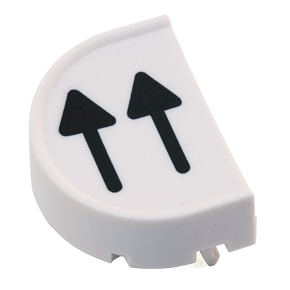 800F Accessories, 800F Cap for Multi-Function Cap- Extended (for position C), Universal: left arrow (symbol), Pkg. Qty 1 , Standard , White, 1 Per Package