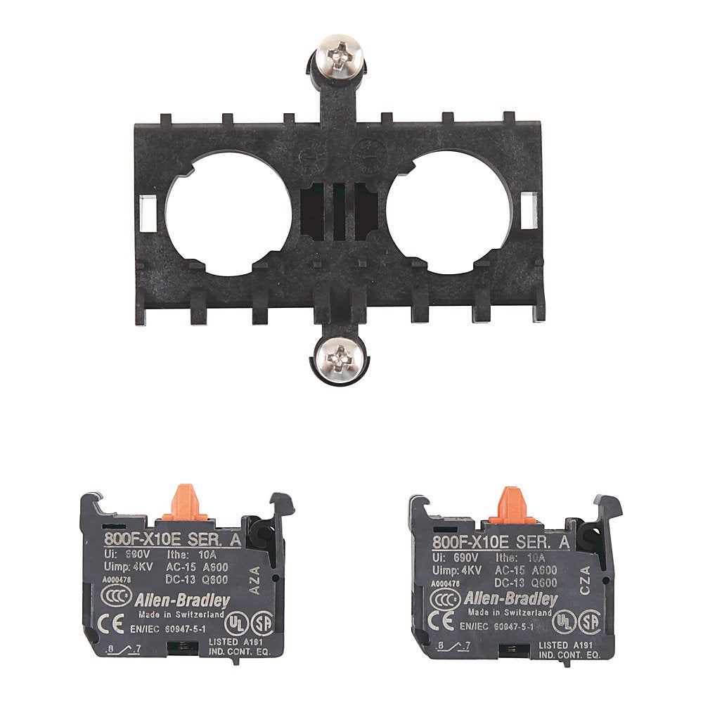 Contact Block Assembly, 1-Speed Operator, Mechanical Interlock, 2 N.O. 0 N.C.