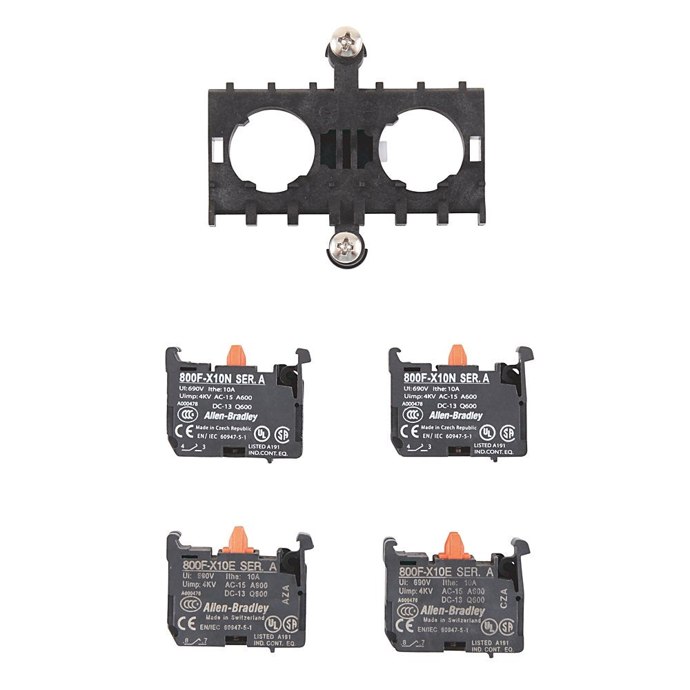 Contact Block Assembly, 2-Speed Operator, Mechanical Interlock, 4 N.O. 0 N.C.