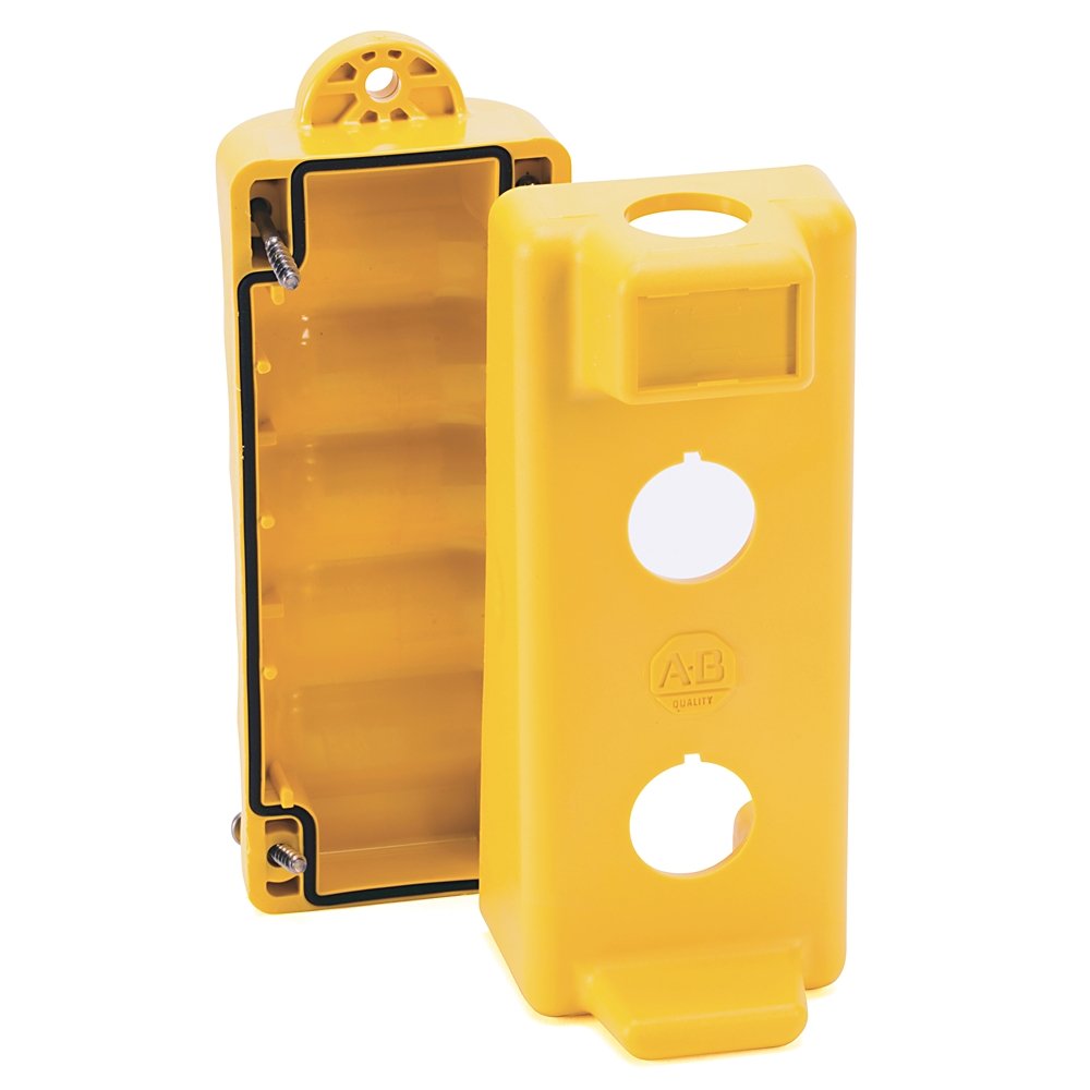 800F Pendant Station, 1 Hole in Bottom, Yellow