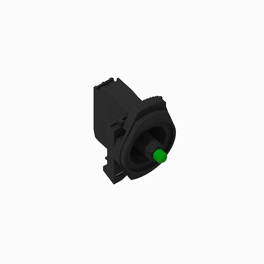 Integrated LED (screwless), Plastic Latch Mount, 240V AC, Green LED