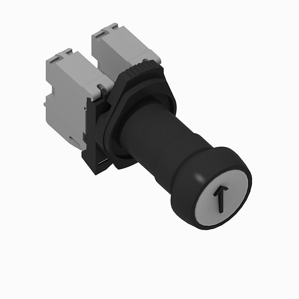 800F Push Button - Plastic Monolithic, Flush, White, Arrow symbol, Standard Pack (Qty. 1)