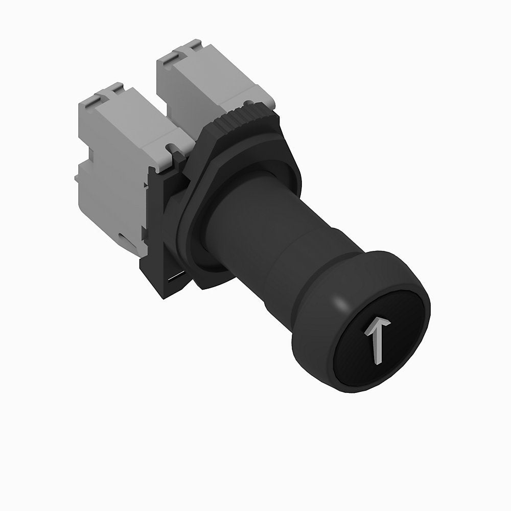 800F Push Button - Plastic Monolithic, Flush, Black, Arrow symbol, Standard Pack (Qty. 1)