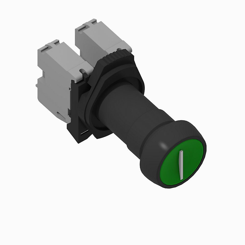 800F Push Button - Plastic Monolithic, Flush, Green, I, Standard Pack (Qty. 1)