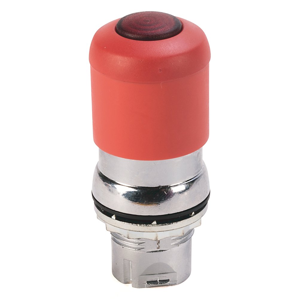 800F Illuminated Mushroom Operators, Illuminated, Push-Pull, 30mm, Round Metal (Type 4/13, IP66), , Standard Pack (Qty. 1)