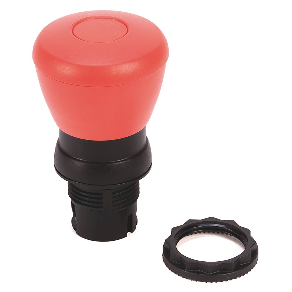 800F Non-Illuminated Mushroom Operators, Push-Pull, 40mm, Round Metal (Type 4/13, IP66), Red, , Metal Latch Mount, 1 N.O. Contact(s), 1 N.C. Contact(s), Standard, Standard Pack (Qty. 1)