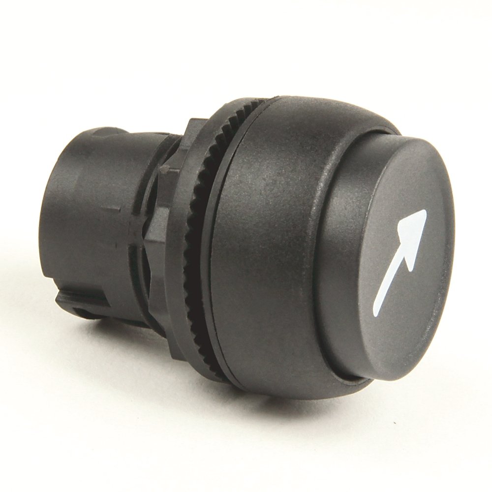 800F Push Button - Plastic, Extended, Black, No Legend, Plastic Latch Mount, 0 N.O. Contact(s), 1 N.C. Contact(s), Standard, Standard Pack (Qty. 1)