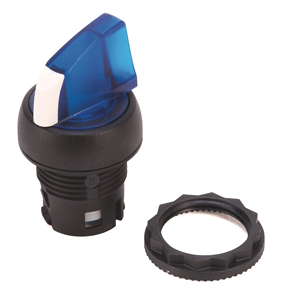 800F 3 Position Illuminated Selector Switch - Plastic, Spring Return from Both, Red, Standard Orientation, , Standard Pack (Qty. 1)