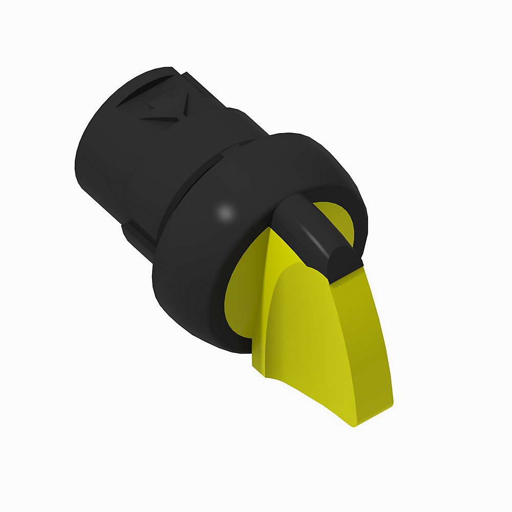 800F 3 Position Illuminated Selector Switch - Plastic, Spring Return from Both, Yellow, 90 Degree Orientation, , Standard Pack (Qty. 1)