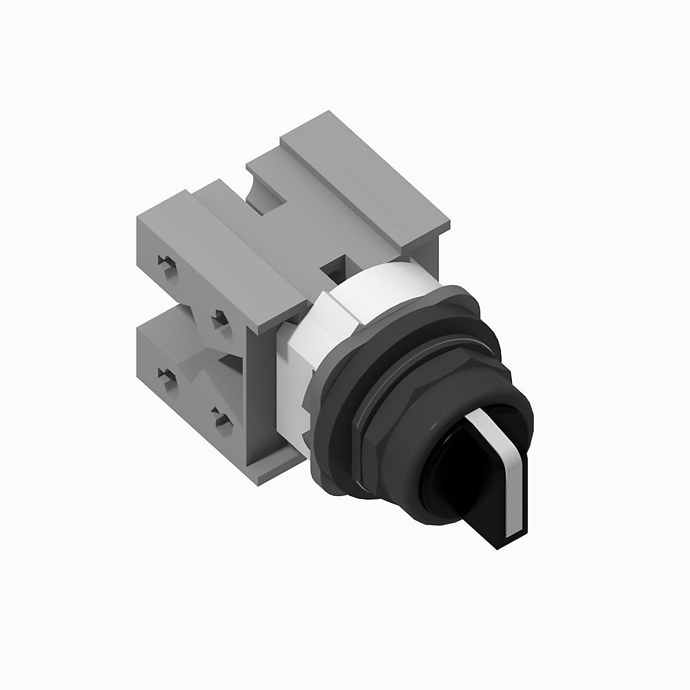 800H 3 Position Selector Switch , White, Std. Knob Maint., 3 Position, Cam and Contact Blocks, Code R for 800H , Yes