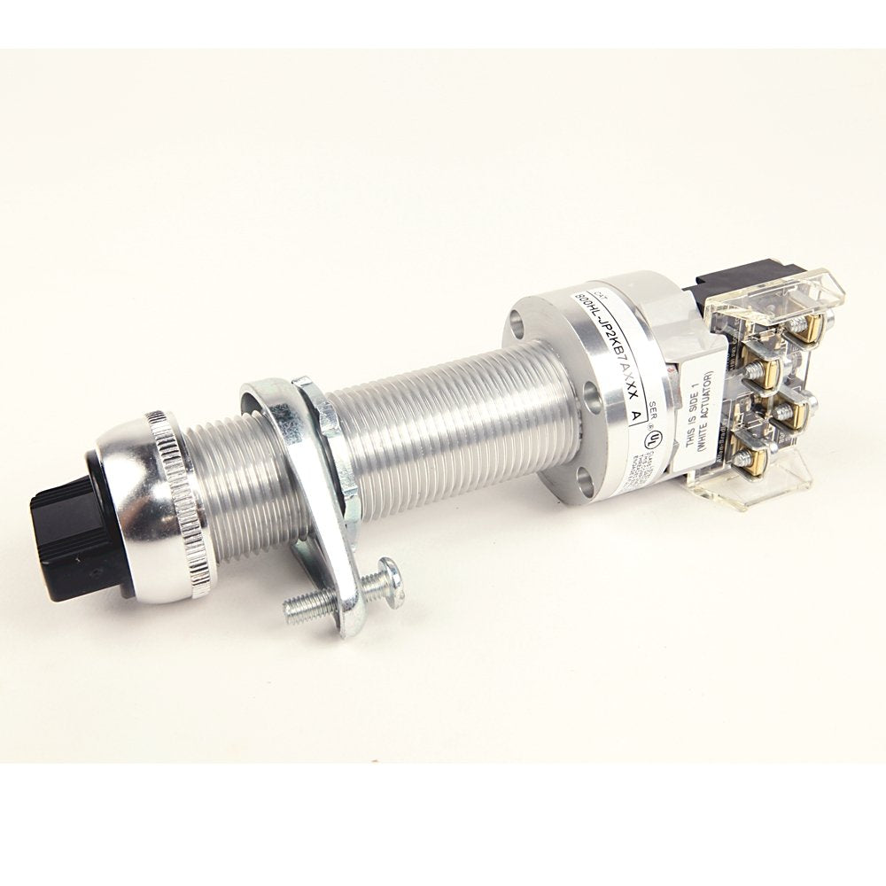 Hazardous Location Type 7&9 3 Pos. Sel. Switch-Non-Illum., Long Barrel, White, Std. Knob Spring Rtn fr/ Left