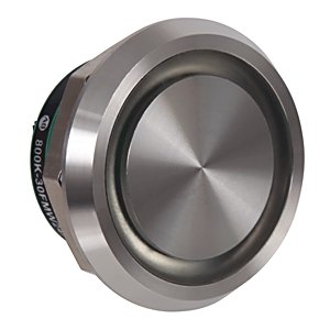 800K Piezo Operators, 30.5 mm Operator Size, Flush, Momentary Operator Type, White, 24V DC, 1 N.O. Contact Block, Custom text - font size 16 pt