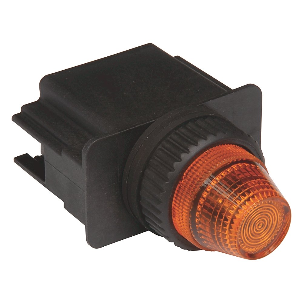 Indicator Light, Plastic, 18 mm, LED, 24V AC/DC, Amber