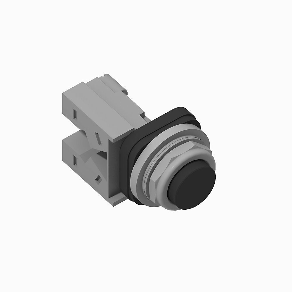 30.5mm Type 4/13 Mom. Contact PB, Non-Illum., Black, Extended Hd, 1 N.O. Stackable Sealed Switch