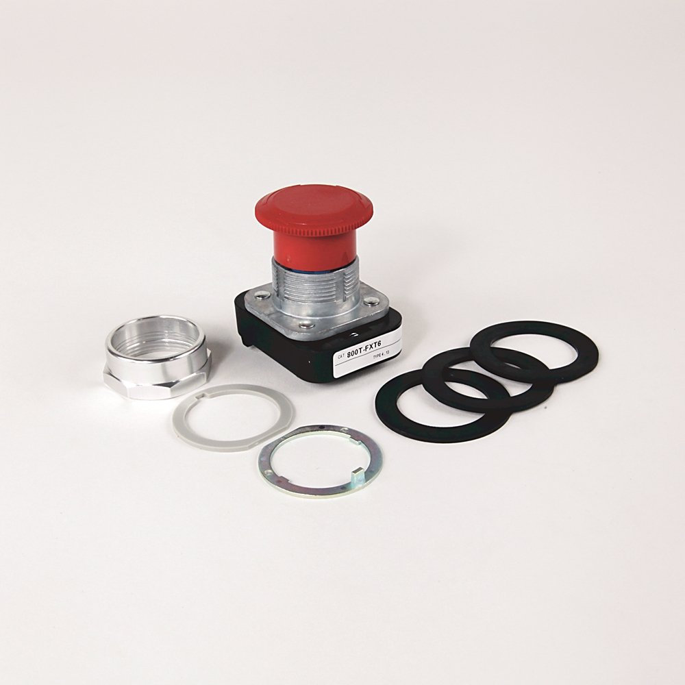 30.5mm Type 4/13 2 Pos. PB-Non-Illum., Mushroom Hd (Push-Pull/Twist), Yellow, 2 NCLB