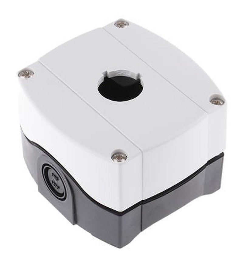 Allen Bradley Grey Plastic 800F Push Button Enclosure - 1 Hole 22 mm Diameter