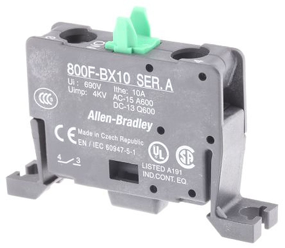 Allen Bradley 800F Series Contact Block, 600V, 1 NO