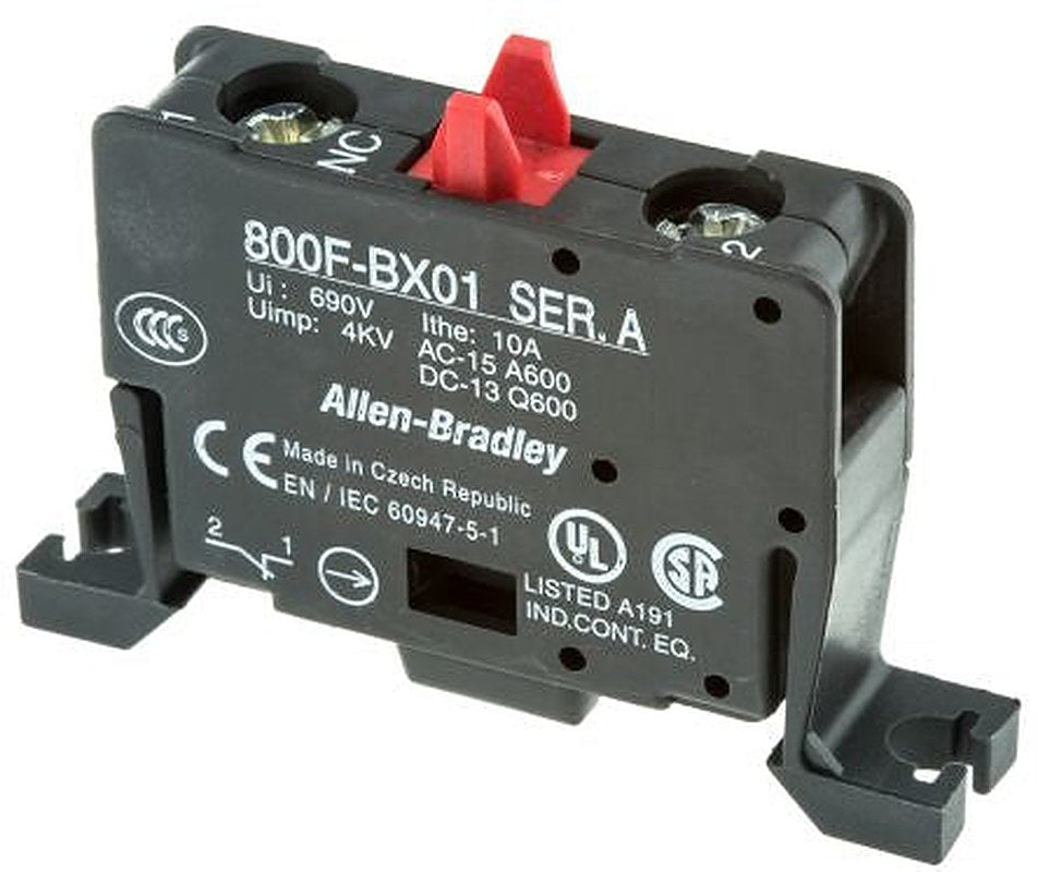 Allen Bradley 800F Series Contact Block, 600V, 1 NC
