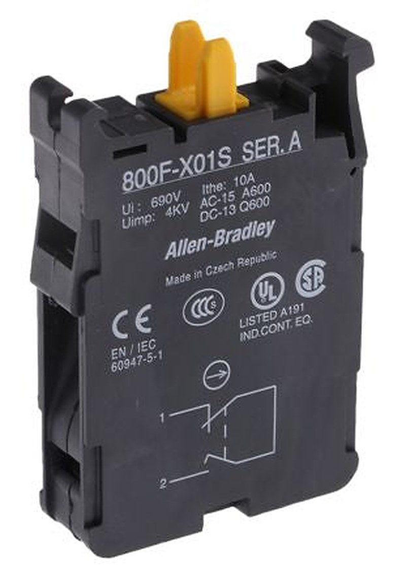 Allen Bradley 800F Series Contact Block, 690V, 1 NC