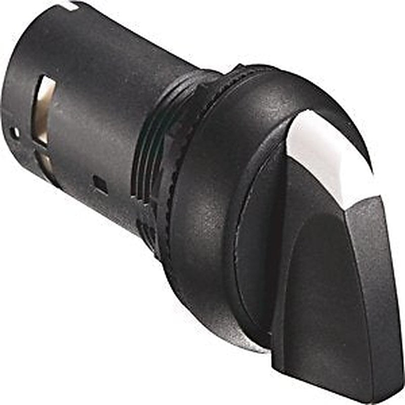 800F 3 Position Selector Switch - Metal, Spring Return from Both, Black, Standard Knob, Standard Orientation, 1 N.C. Contact Block(s) Standard Pack (Qty. 1)