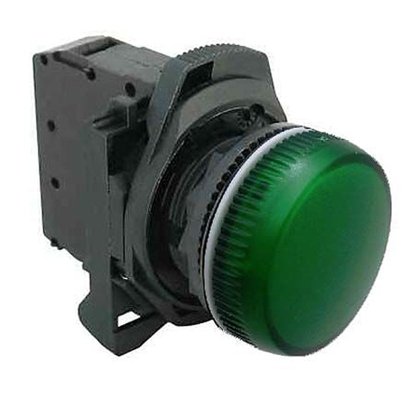 Allen Bradley, 800F, Panel Green LED Pilot Light, 22 mm Cutout, IP66, Round, 240V ac